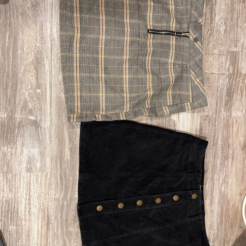 Skirts for  fall! Plaid and corduroy